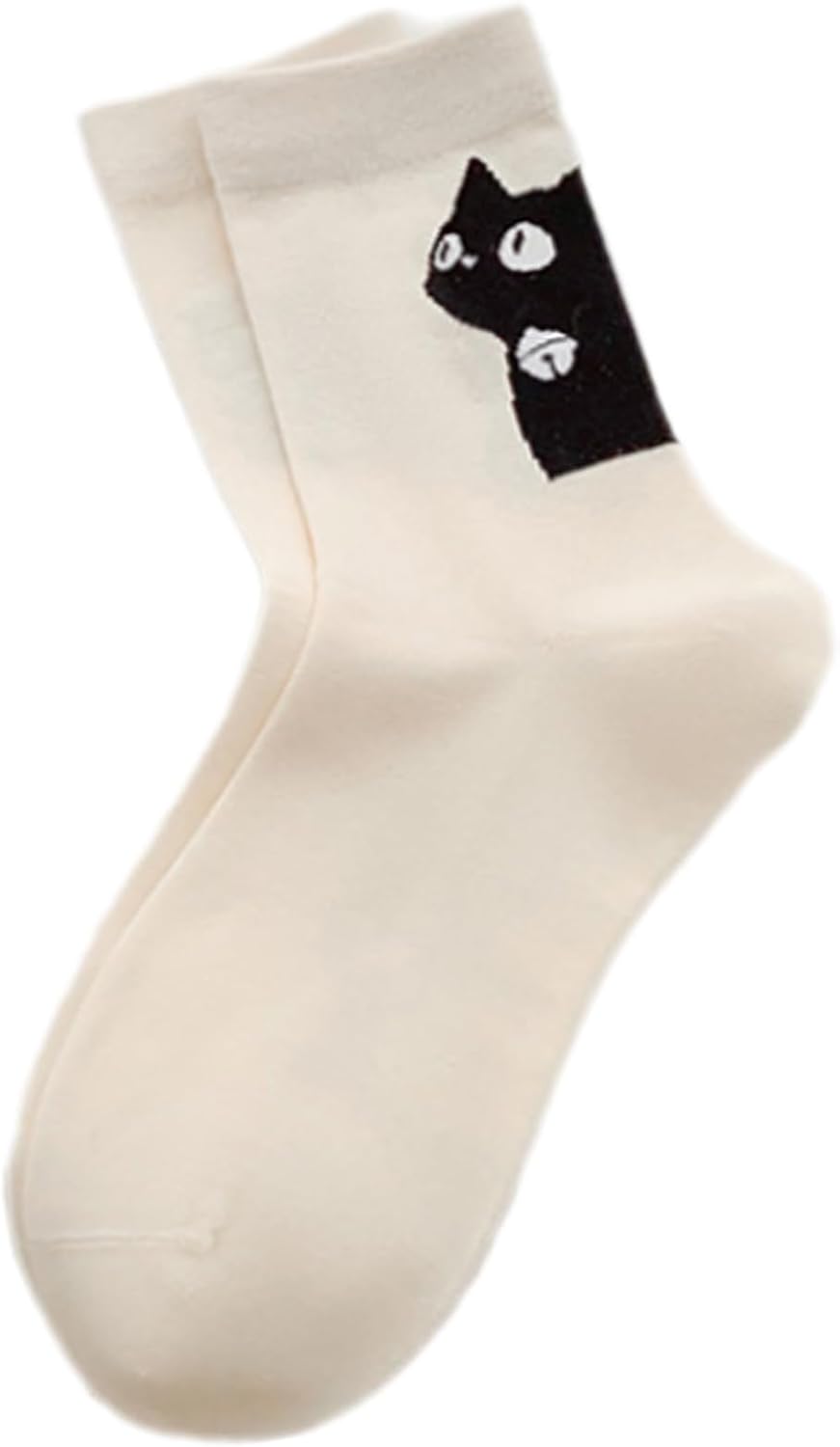 Chaussettes fantaisie – pour femme, hauteur mi-mollet, à motifs, style dessin animé
