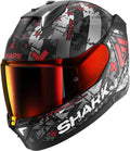 Casque Intégral Moto SHARK SKWAL i3 Hellcat Noir et Rouge, Taille S