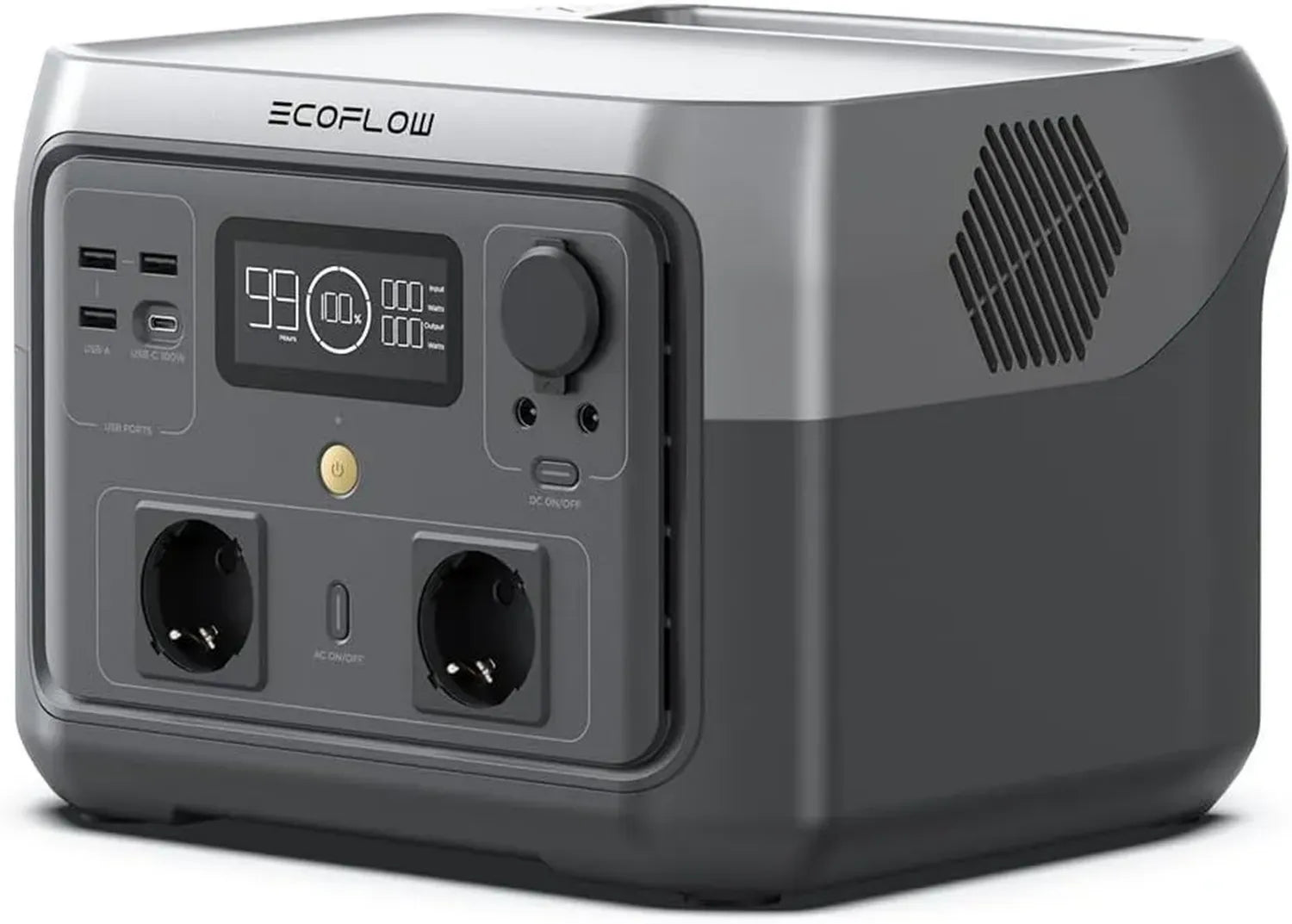 ECOFLOW RIVER 2 MAX Power Station Portable, Batterie LiFePO4 512 Wh, Charge Rapide 1 Heure, X-Boost 1000 W, Générateur Solaire pour Extérieur et Camping