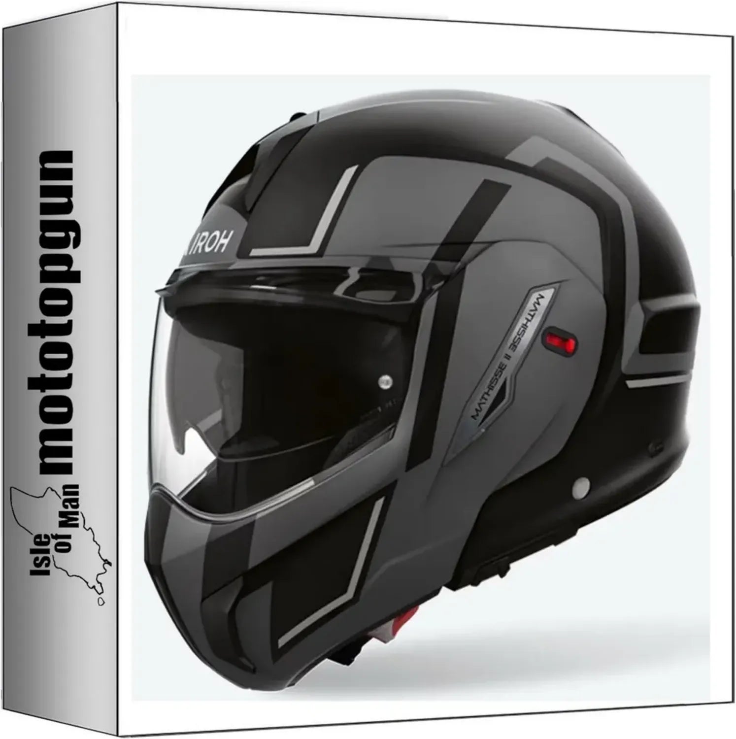 Casque Modulable Airoh Mathisse II Genius Gris Brillant Taille L