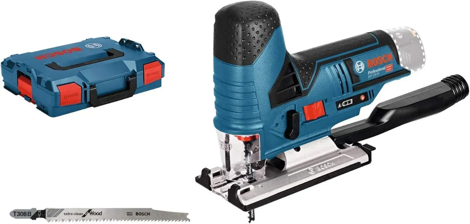 Scie Sauteuse Sans Fil 12V Bosch Pro, Capacité 70mm, avec Lames, L-BOXX