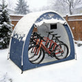 Tente de rangement vélo portable en tissu Oxford 210D - Bleu - Capacité 2-3 vélos