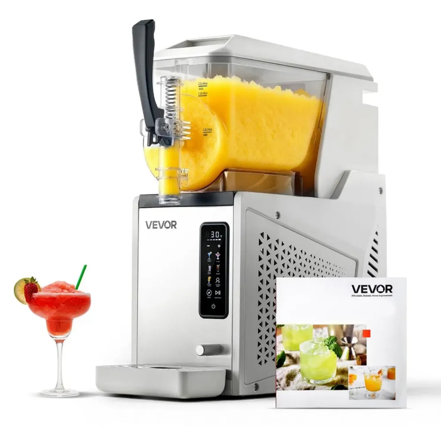 VEVOR Machine à Granité 3L, Distributeur de Boissons Glacées pour Restaurants et Bars