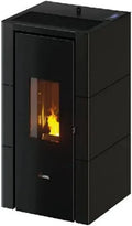 Poêle à Granulés 7 kW en Métal Anthracite avec Ventilateur - Modèle CRISTAL 7 T2