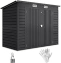 Abri de Jardin Métallique 3 m² Outsunny, Montage Facile, 249x121x183cm, Acier Galvanisé Renforcé, Cabanon de Rangement avec Portes Verrouillables et Aérations, Gris