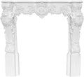Manteau de cheminée en polyuréthane décoratif blanc - Modèle K3006 - 138 x 130 cm - Cheminée électrique style campagne