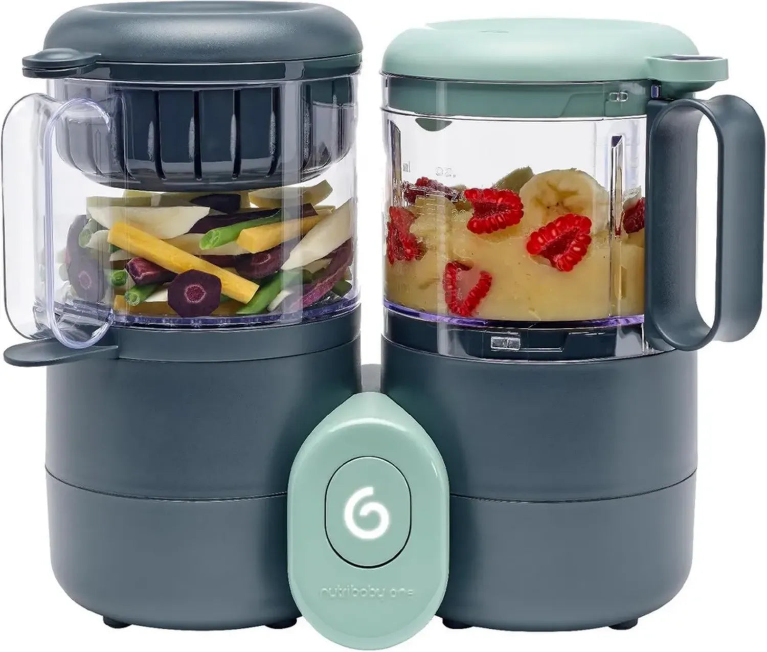 Robot Cuiseur Bébé 4 en 1 Babymoov Nutribaby One - Cuisson Vapeur et Mixage, Capacité 2L, Préparation Rapide et Facile de Repas Maison, Adapté à la Diversification Alimentaire