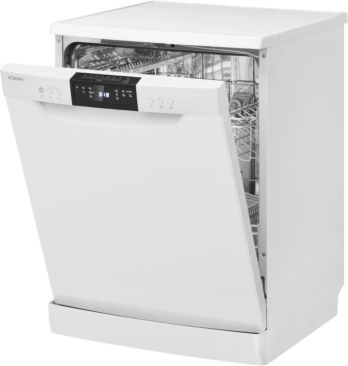 Lave-vaisselle encastrable 60 cm Bomann GSP7419, 14 couverts, 7 programmes, affichage LED, ouverture automatique, 47 dB