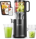 Extracteur de Jus AOBOSI à Froid 200W, Large Ouverture 135 mm, Silencieux avec Vis 8 Étages et Triple Filtration, Nettoyage Facile