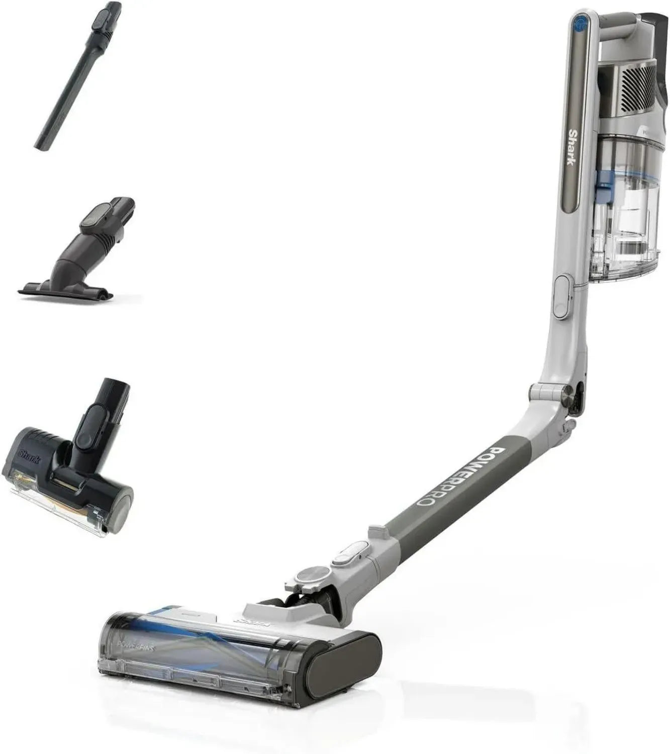 Aspirateur Sans Fil Shark PowerPro, Détection de Sol, Anti-enchevêtrement, Système Anti-allergie, Léger et Flexible, Mode Maniable, Autonomie 50 Min, Grand Réservoir, Java Métallisé IZ380EUT