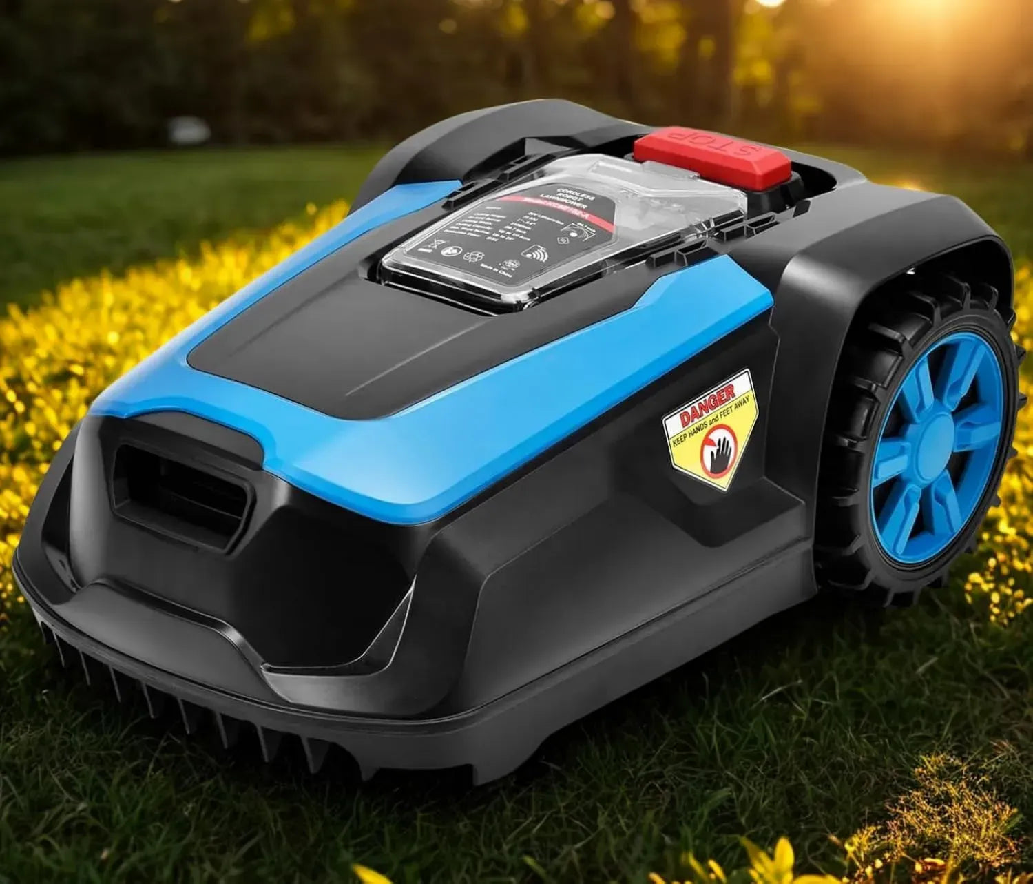 Tondeuse Robotisée LEADZM 1200 m² avec Évitement Intelligent et Chargement Automatique