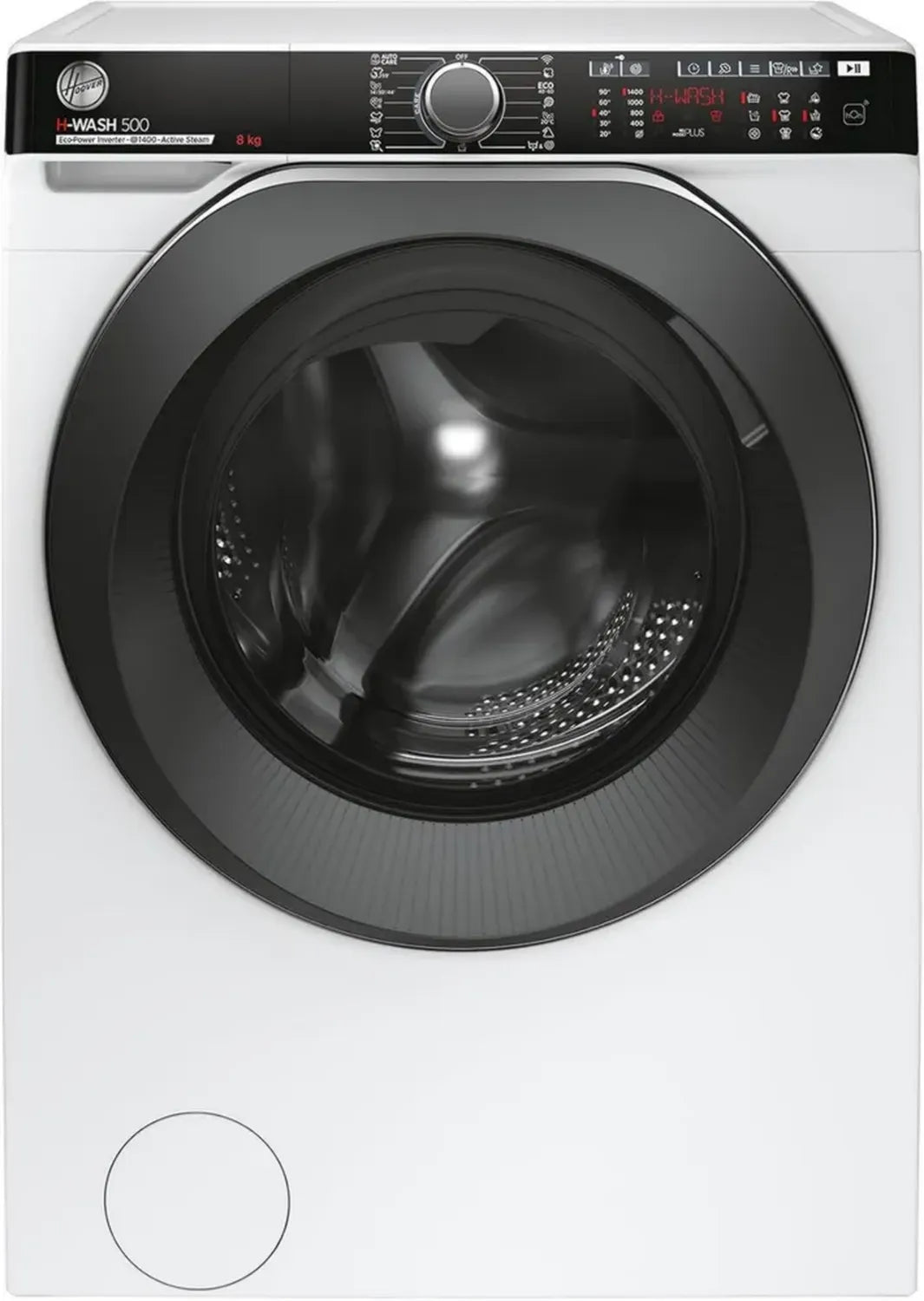 Hoover H-WASH 500 Machine à Laver Frontale 8 kg avec Wi-Fi, Bluetooth et Vapeur