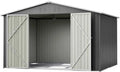 Cabane de Jardin Métallique 240x192x191 cm avec Porte Coulissante et Aérations - Résistante aux Intempéries et Verrouillable
