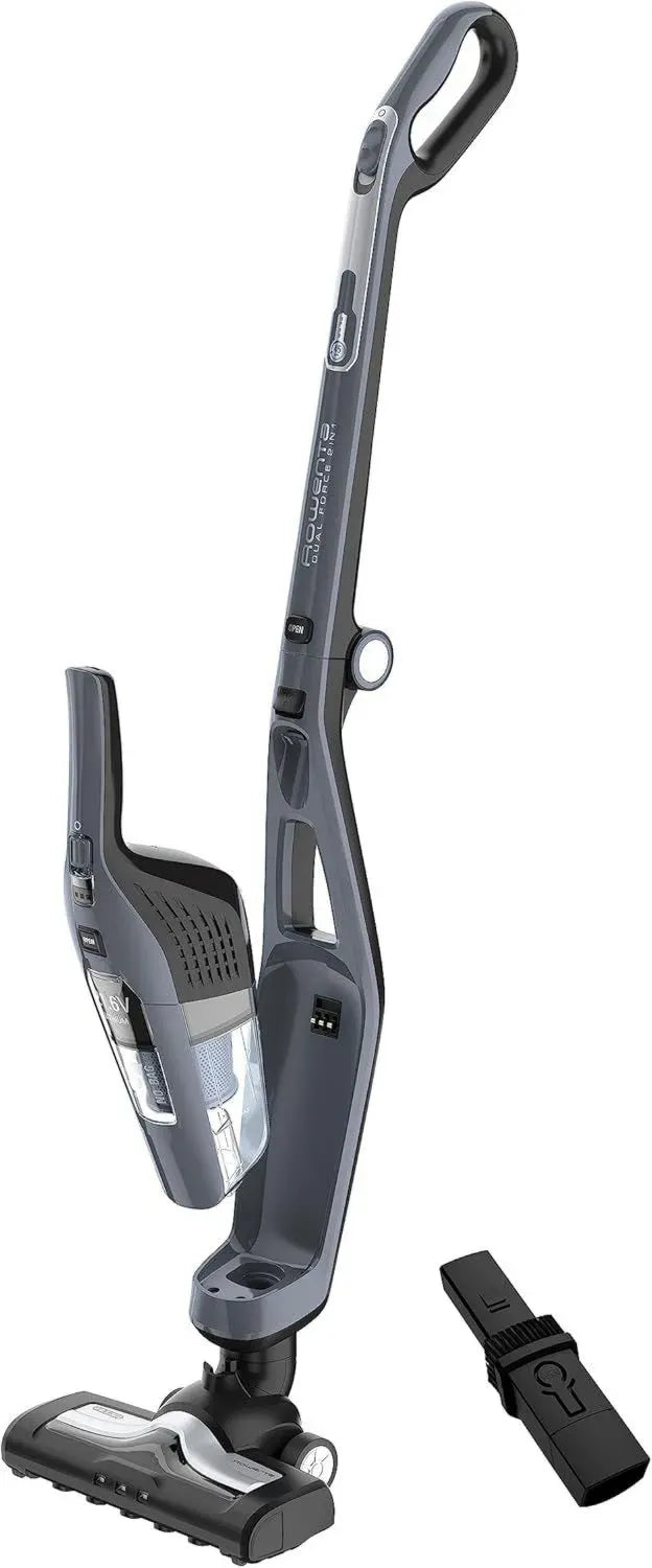 Aspirateur Balai Sans Fil 2-en-1 Rowenta, Aspiration Main Intégrée, LED, Léger et Compact, Autonomie 75 min, Sols Multiples, Technologie Cyclonique