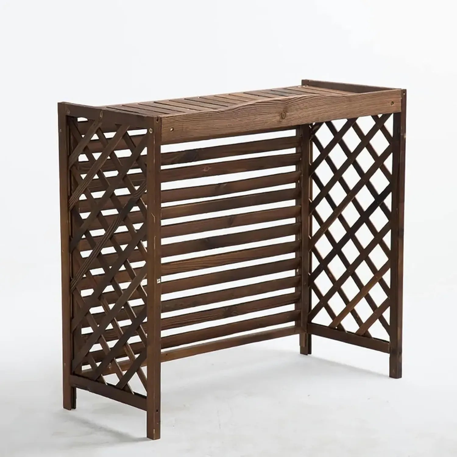 Coffre en Bois pour Climatiseur Extérieur, Protection Durable et Élégante contre la Poussière