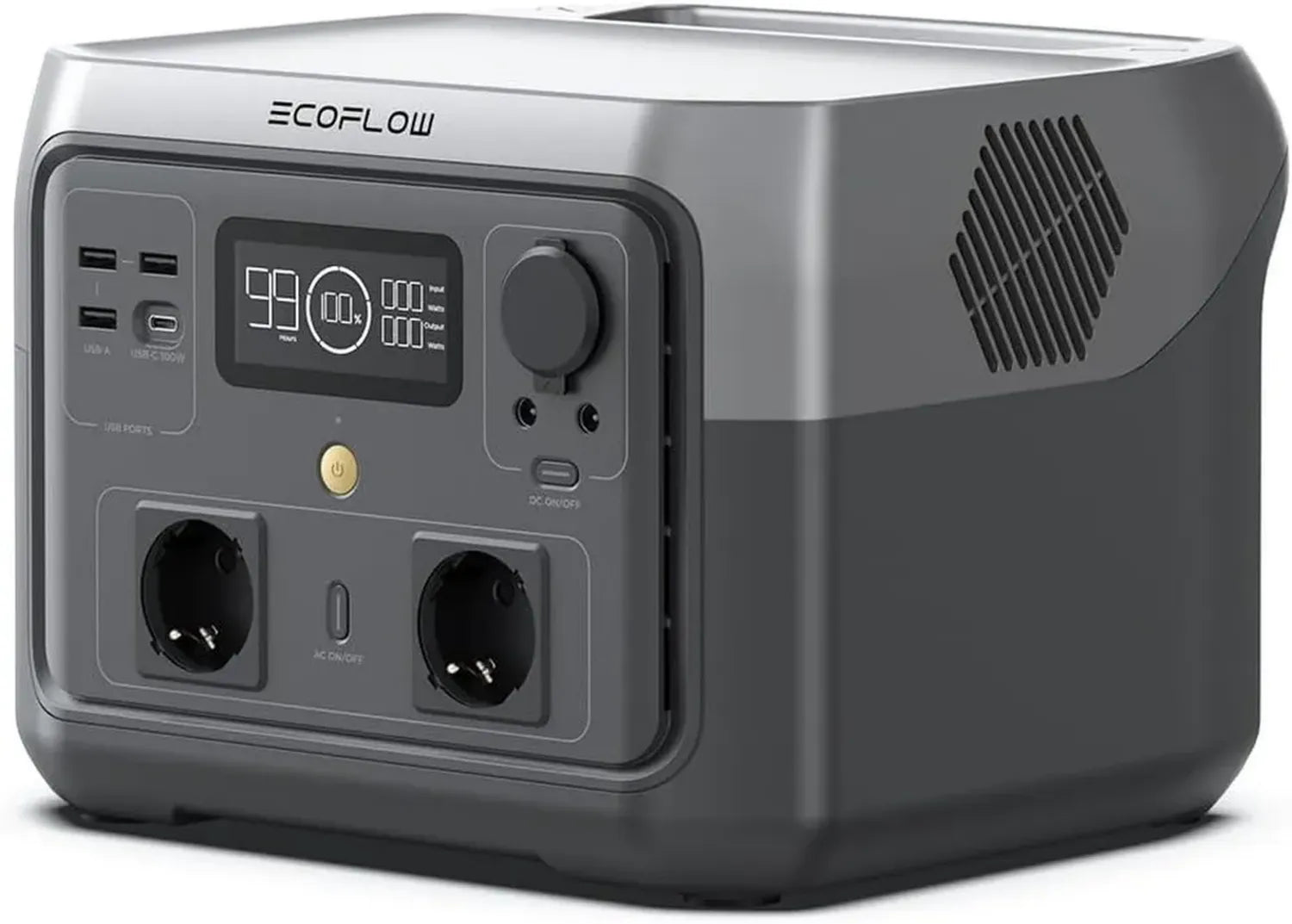 Générateur Portable ECOFLOW RIVER 2 MAX, Batterie LiFePO4, 512 Wh, Recharge Ultra-Rapide 1h (Reconditionné)