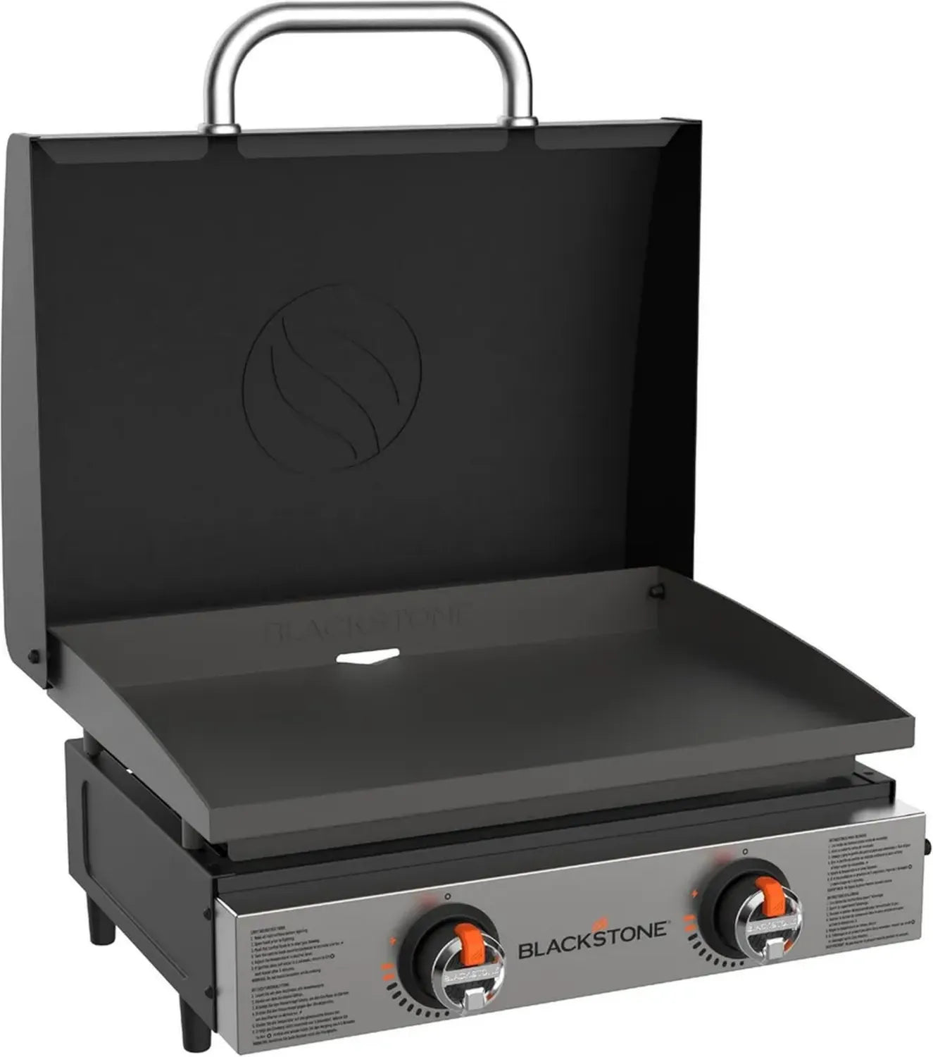 Plancha de Table 56 cm avec Couvercle en Acier Inoxydable