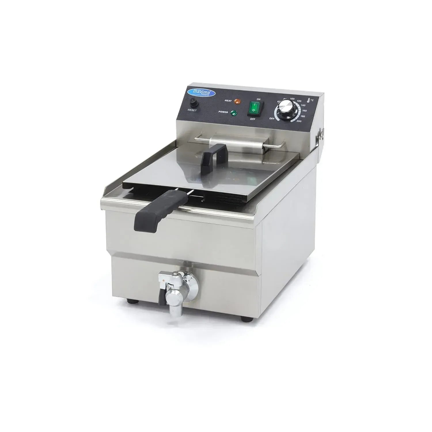 Friteuse Professionnelle Maxima 13L avec Robinet de Vidange et Panier