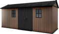 Keter Abri de Jardin 10,3 m² avec Aspect Bois et Ouvertures Orientables
