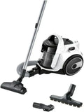 Aspirateur sans Sac BOSCH 700W, 1,5L, 78dB, Portée 9m, Blanc