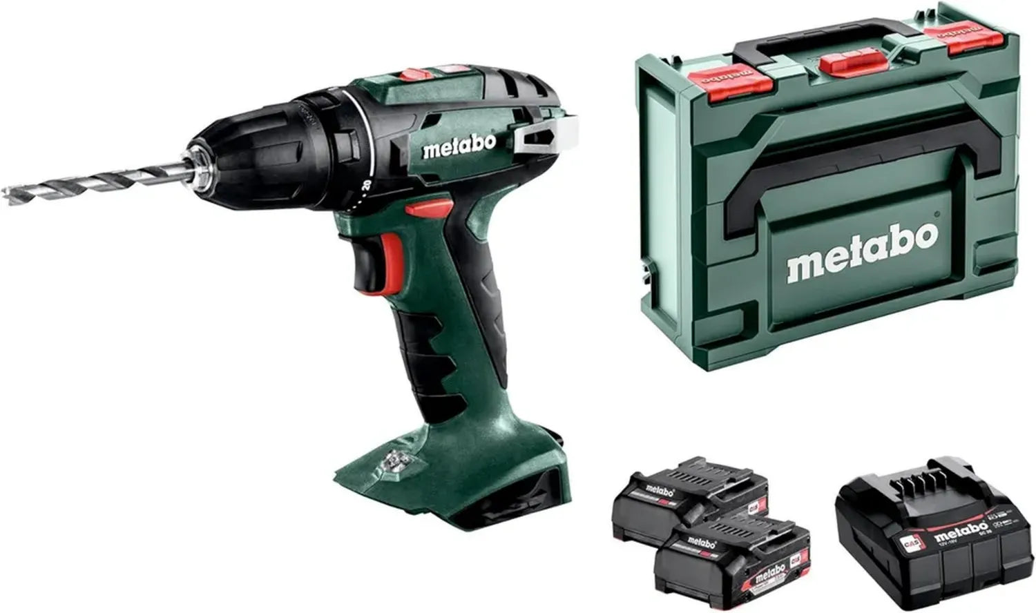 Perceuse sans fil Metabo BS 18, 1600 tr/min, 1,3 kg, Noir/Vert