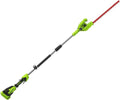 Taille-haie sur perche sans fil Greenworks G40PHA, lames 51 cm, coupe branches épaisses 18 mm, tête pivotante 125°, 3000 tr/min, sans batterie ni chargeur, garantie 3 ans