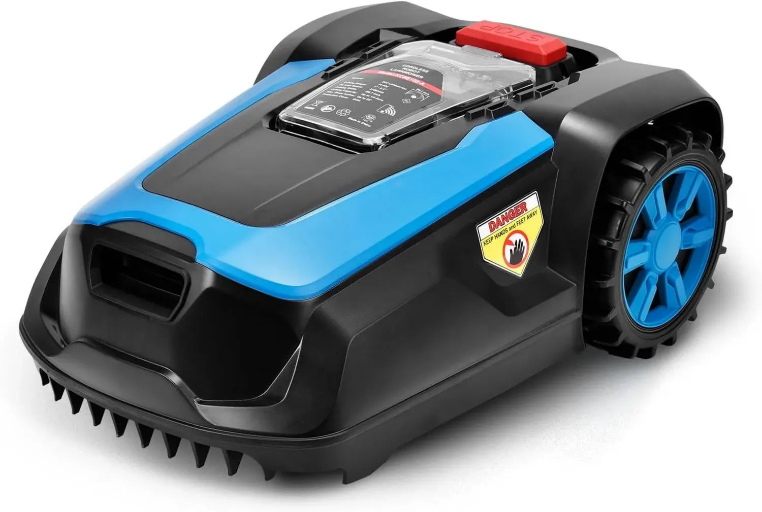 Tondeuse Robotisée LEADZM 1200m² - Autonomie, Application Bluetooth/Wi-Fi, Coupe Ajustable, Étanche IPX5