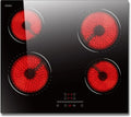 Plaque Vitrocéramique Hobsir 4 Zones, Commande Tactile, Encastrable 60cm, 9 Niveaux, 6000W, 220V