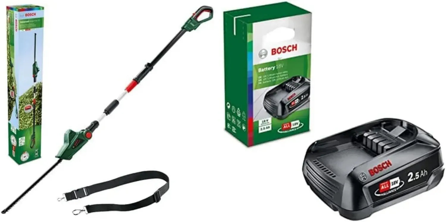 Taille-Haie Télescopique sans Fil Bosch 18V + Batterie Li-Ion 2,5Ah