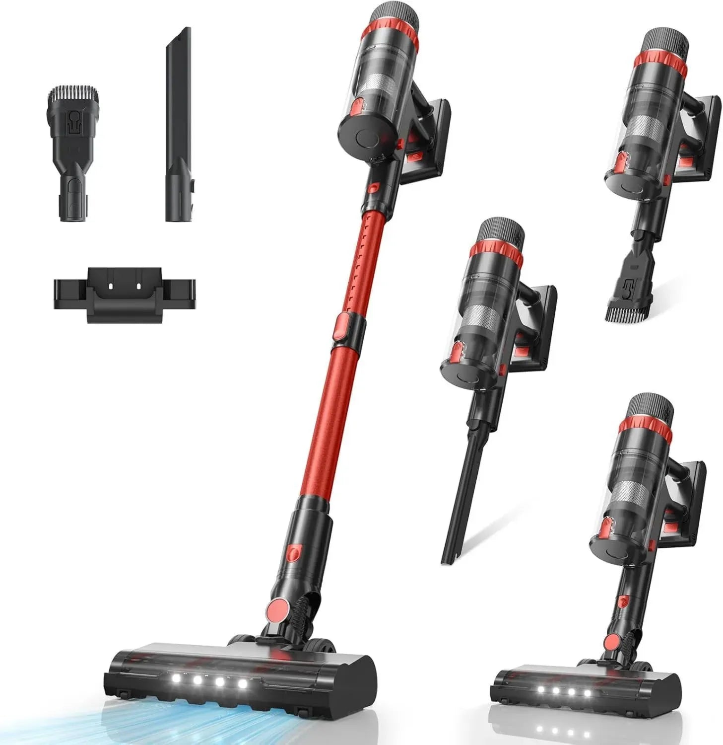 Aspirateur Balai sans Fil, 50KPA, 70 Min, Écran LED, Détection Poussière, Anti-Enchevêtrement, pour Tapis et Sols Durs