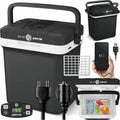 Glacière Électrique Portable 22,9L pour Voiture et Camping, Réfrigérateur Compact USB 230V/12V