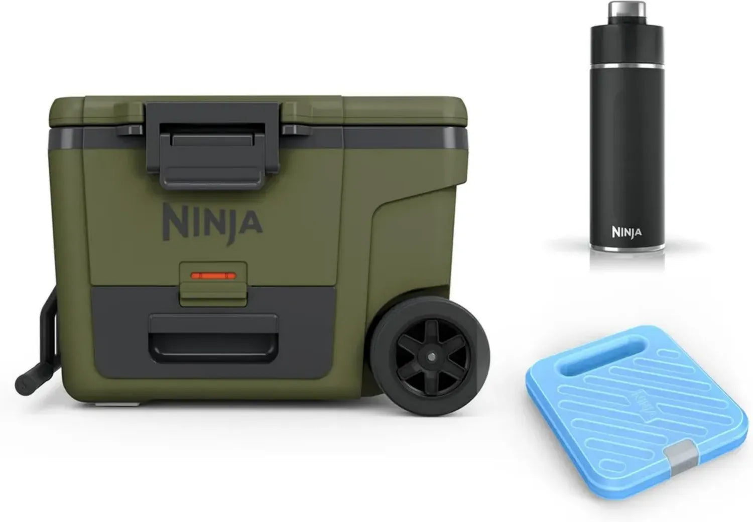 Glacière Isotherme Olive Ninja FrostVault avec Roues et Compartiment Sec