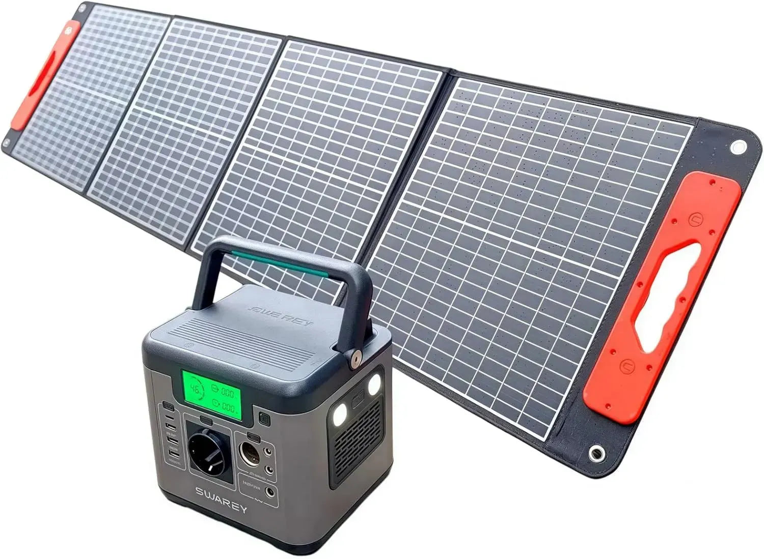 Générateur Solaire Portable 500W avec Panneau Pliable 100W – Recharge Rapide AC/DC/USB/Type-C – Idéal pour Camping et Urgences