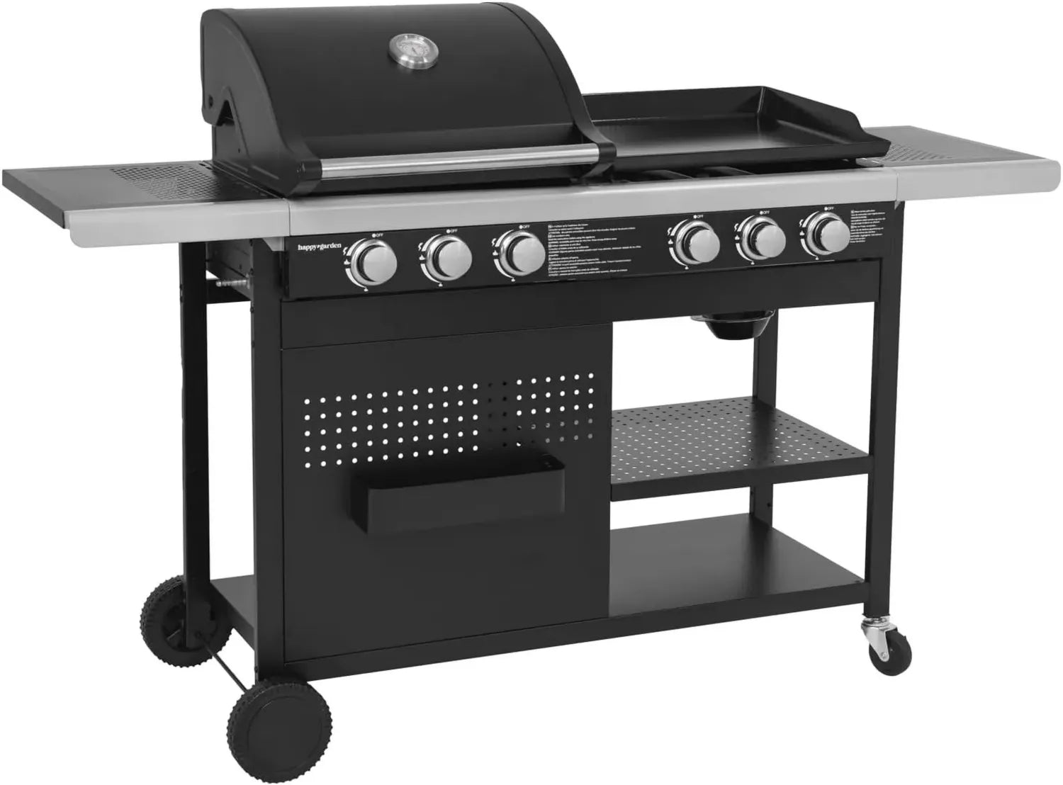Barbecue à gaz combiné VESUVIO - 3 brûleurs avec plancha - 18kW