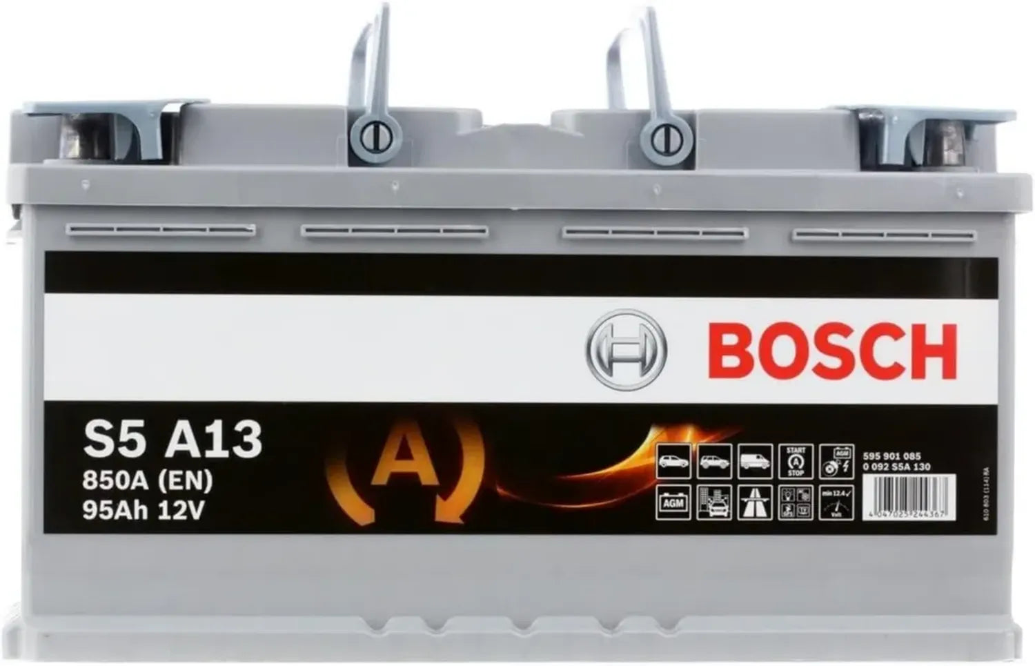 Batterie AGM Bosch S5A13 95Ah 850A Adaptée Start/Stop