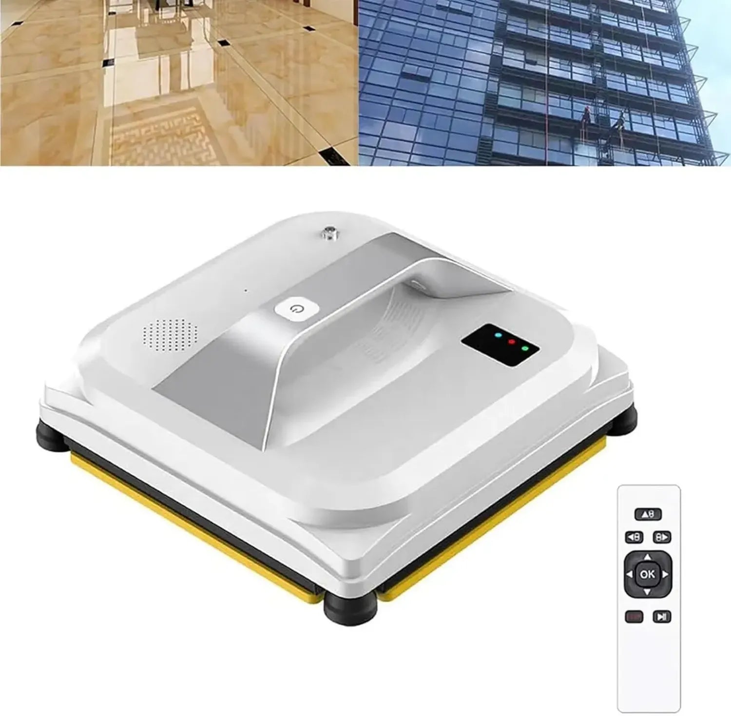 Robot Nettoyeur de Vitres RayGenius avec Télécommande et Aspiration Puissante 3000Pa