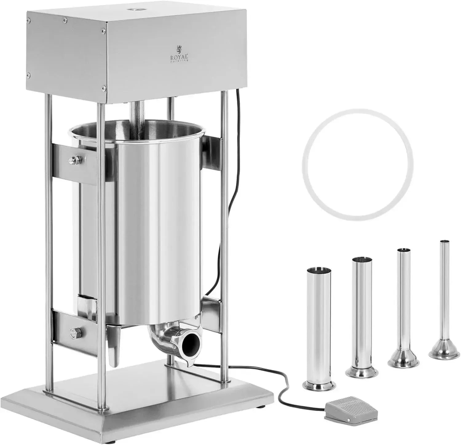 Remplisseuse à Saucisses Électrique 20L avec 4 Tubes - Royal Catering Professionnelle