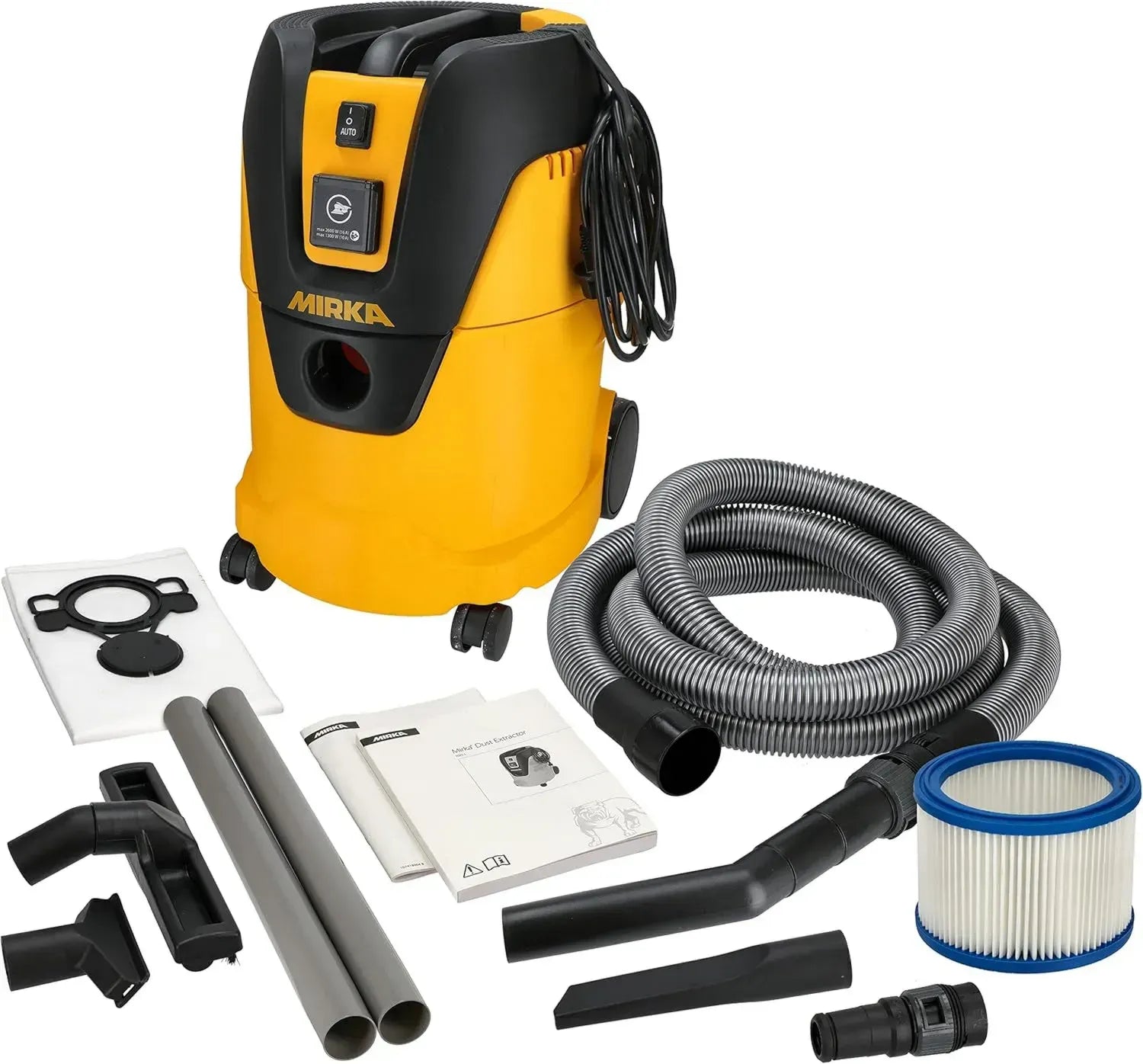 Aspirateur Industriel MIRKA 25L avec Fonction Eau et Poussière, 1000W, Accessoires Inclus