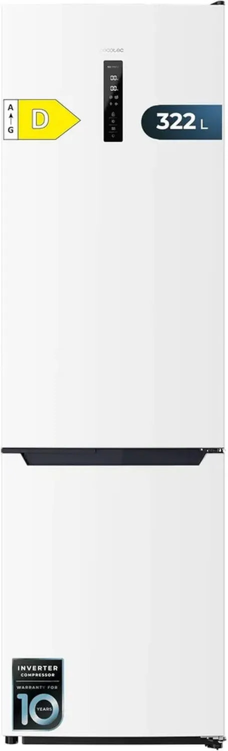Réfrigérateur Combiné Blanc 322L Inverter No Frost 185 cm