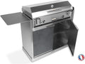 Plancha Électrique ANTHEA avec Chariot et Accessoires - Acier Inoxydable - Thermostat Réglable - 3600W - 16 Personnes - Fabriqué en France