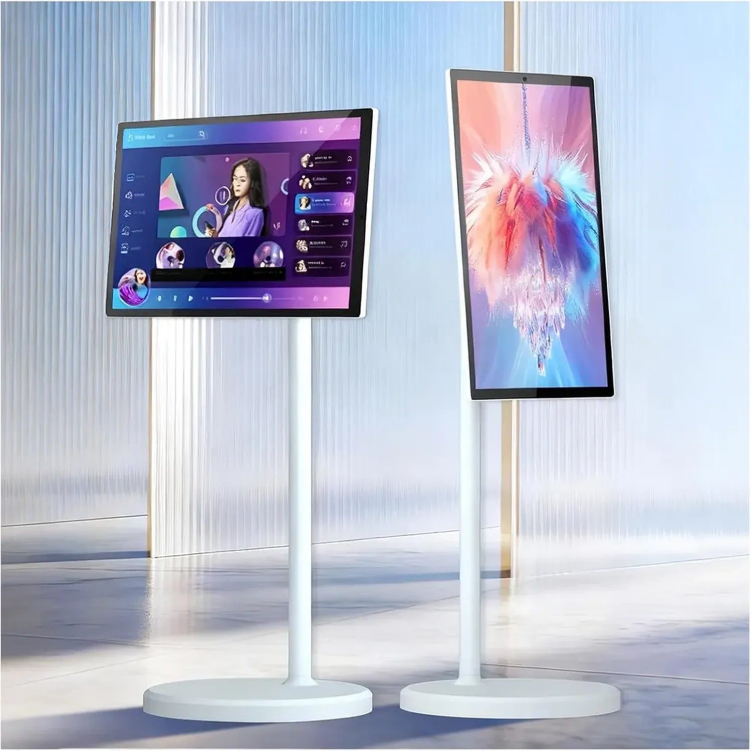 TV Portable Intelligente Full HD 1080p/4K Android, Écran Tactile Pivotant, 21,5 à 32 Pouces, 4+64 Go/8+128 Go