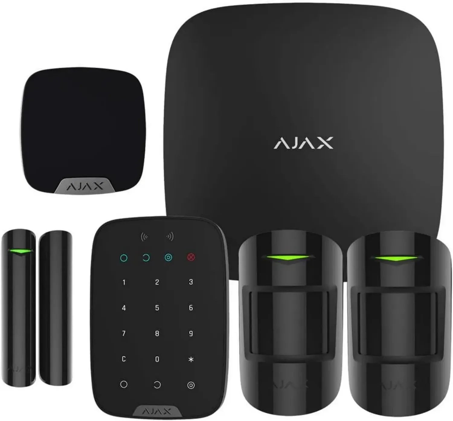Système de Sécurité Ajax Kit 3 avec Clavier Noir