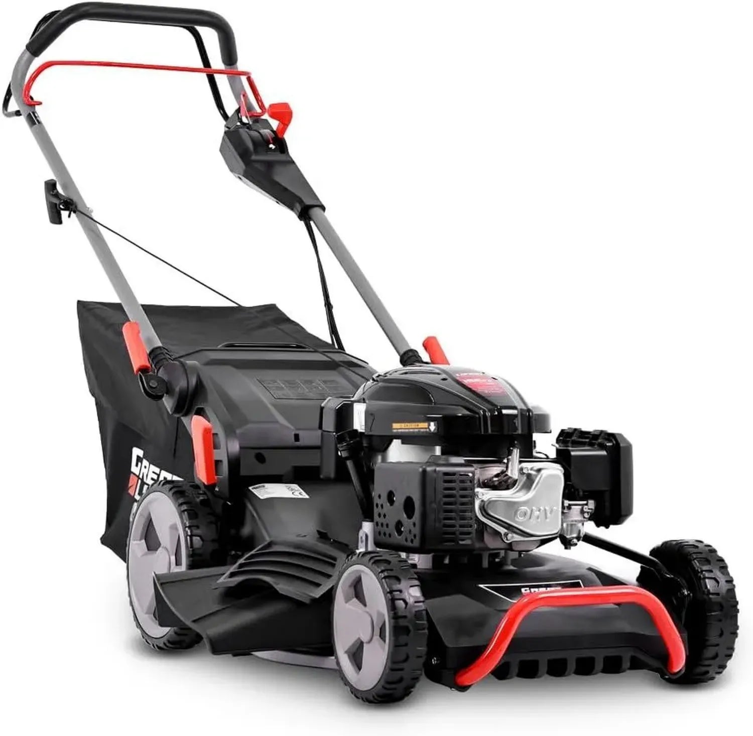 Tondeuse à essence autoportée 196CC avec mulching et éjection latérale