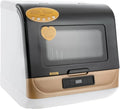 Lave-vaisselle compact portable sans installation pour cuisine et bureau, multifonction en or