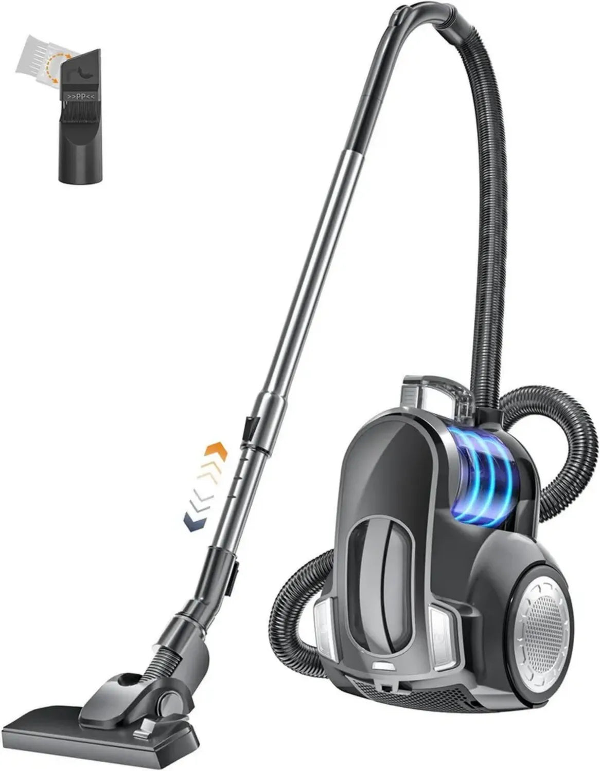 Aspirateur Cyclonique 1200W - Puissance Maximale - Léger et Silencieux - Réservoir 2,5L - Idéal pour Tous Types de Sols