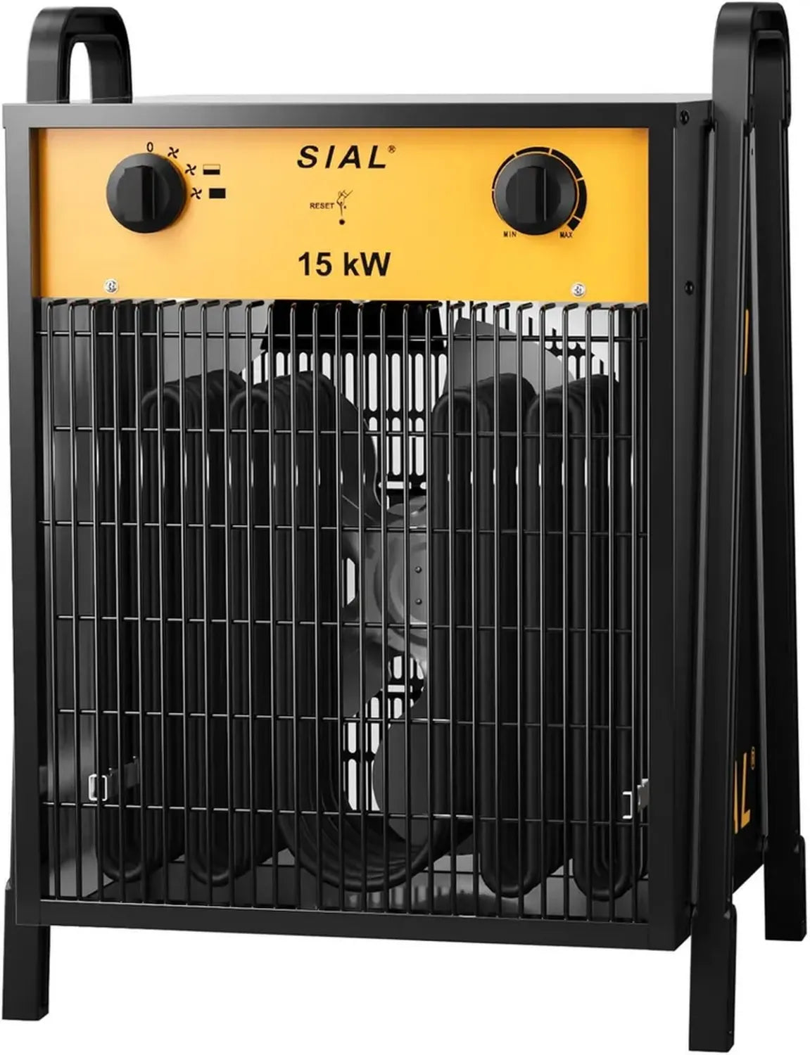 Radiateur Électrique Industriel 15000W, Chauffage Soufflant, Thermostat Réglable, 400V, Pour Chantiers et Ateliers