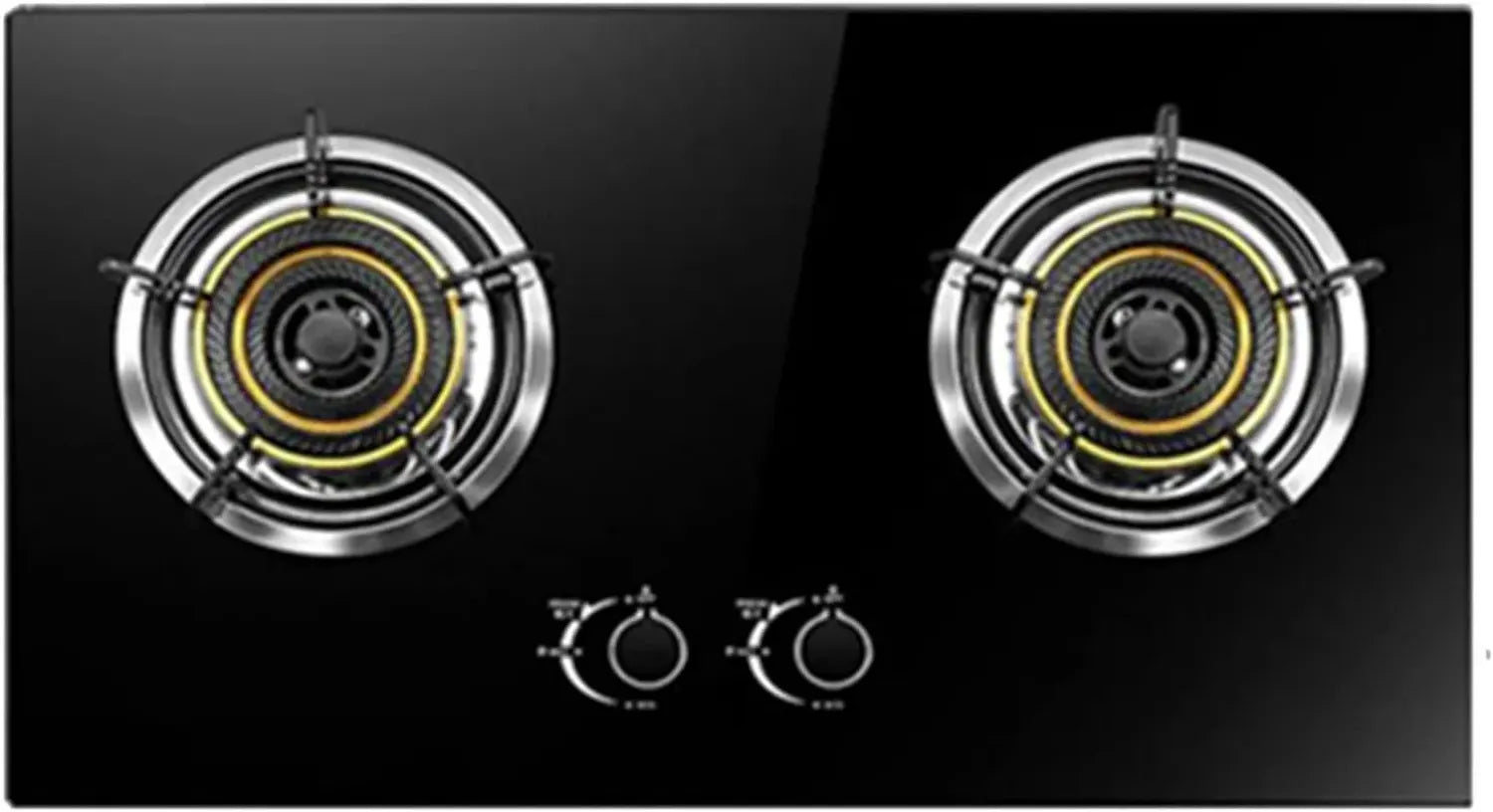 Plaque de cuisson gaz 2 feux, inox, encastrable et pose libre, boutons résistants, compatible GPL/GN