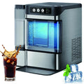 Machine à Glaçons Nugget Portable 17kg/jour, Réservoir 3L en Acier Inoxydable, Auto-Nettoyante pour Maison et Bureau