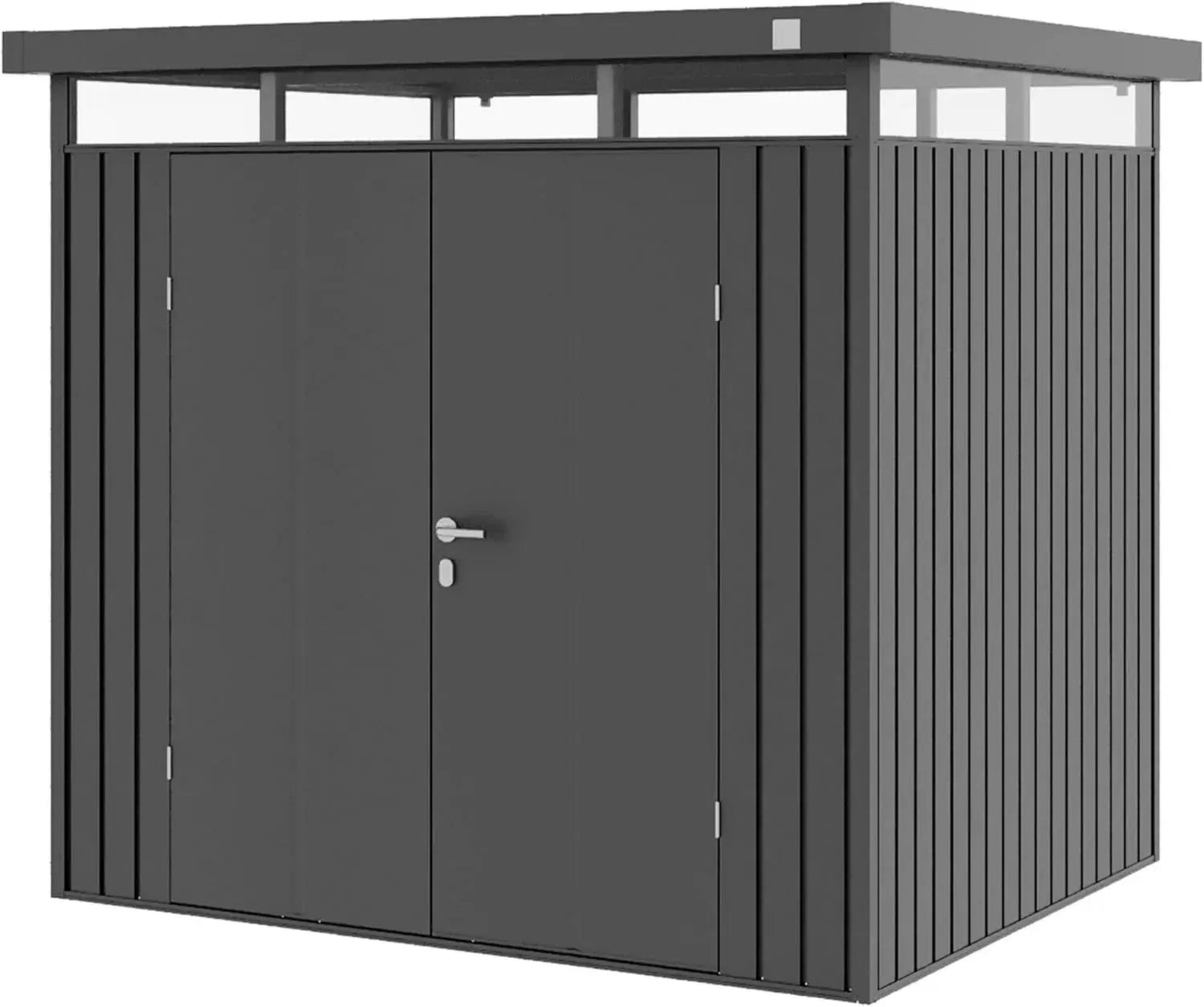 Abri de Jardin Métallique Anthracite 210x180x205 cm - Primeyard
