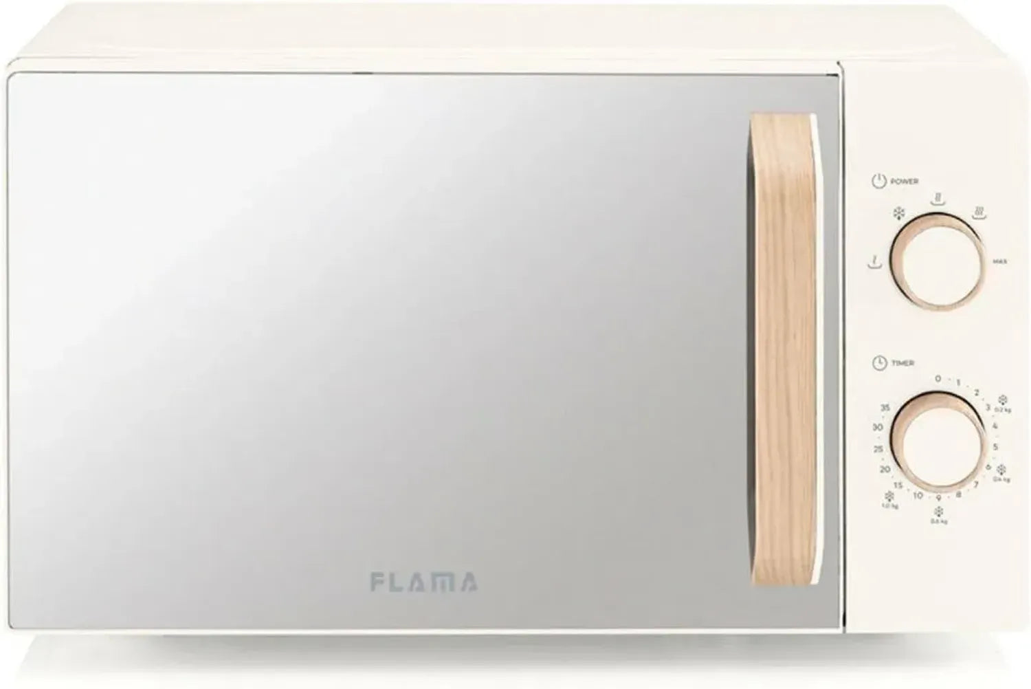 Four à micro-ondes FLAMA 1831FL, 20L, 700W, avec Gril, Verre Crème